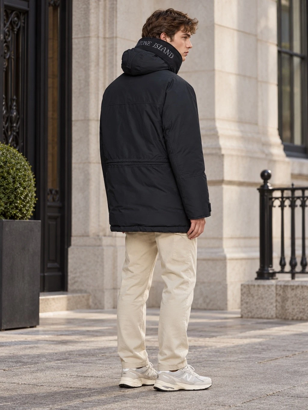 New Stone Island Micro Reps Down Parka Jacket – Black, Size L image 3