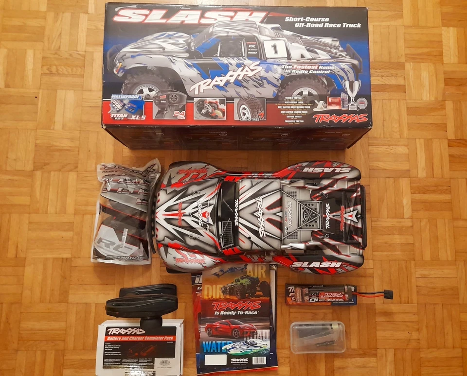 TRAXXAS SLASH 2 WD, mit Akku, Lader u. Ersatzrädern, OVP - Bild 4 von 4