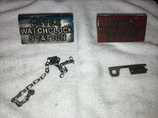 Vintage Original DETEX Watchclock Station with Key Watchmans Security Station