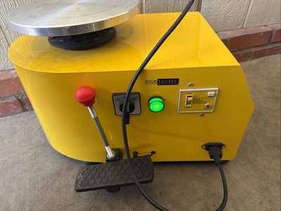 VIVOHOME Electric Pottery Wheel Yellow with Foot Pedal & Control Panel