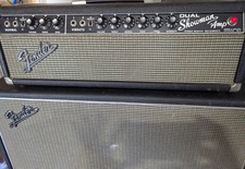 1967 Fender Dual Showman Amp and 2x15 Speaker Cabinet Blackface Vintage