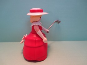 Playmobil figure WOMAN W/ BLOND HAIR IN FORMAL GOWN W/ SILVER LORGNETTE + HAT
