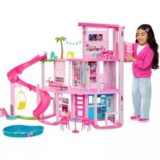 Barbie MTHMX10 Dreamhouse Pool Party Doll House with 75 pc, 3 Story Slide