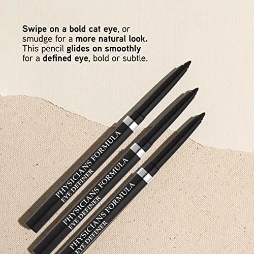 Ultra Black Waterproof Eyeliner Pencil with Sharpener Hypoallergenic Eye Makeup - Image 3 of 4