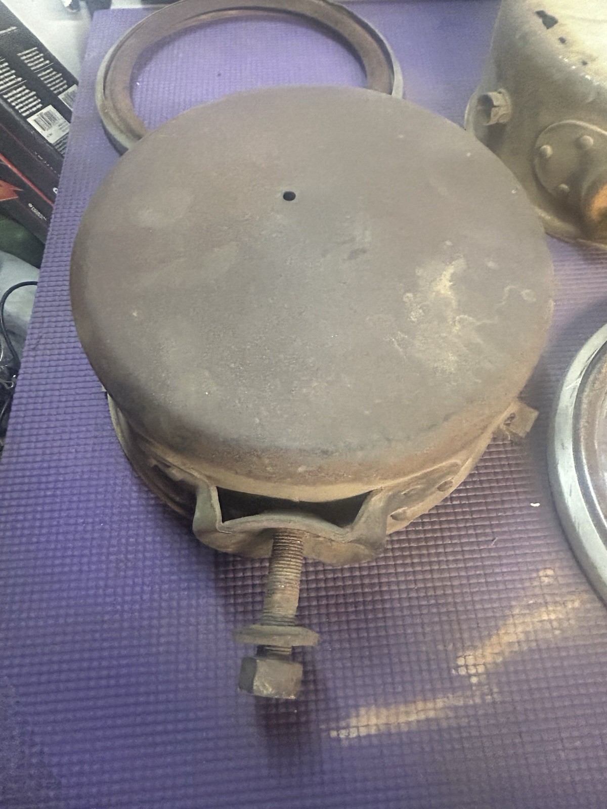 Antique 8" Drum Headlight Lamps Hot Rat Rod Custom 1910s 1920s Vintage Pancake