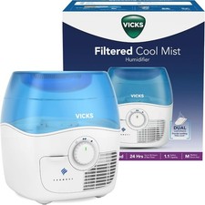 Filtered Cool Mist Humidifier Medium Room 1.1 Gallon Tank Humidifier Baby  Kids