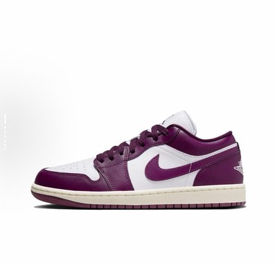 Nike Air Jordan 1 Low White-Bordeaux-Sail Womens Multi Szs DC0774
