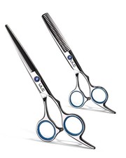 Hair Cutting Scissors Thinning Shears Kit Professional Barber Hairdressing Te...
