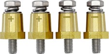 M8 Thread Brass Battery Terminal Charging Posts Battery Post Adapter /- with...