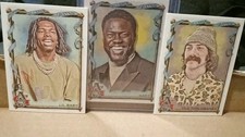 3 Allen & Ginter Cards of Lil Baby, Kevin Hart & Old Time Hawkey
