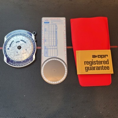Vintage c1978 Cessna Flight Computer and CPC Aircraft Pilot Center w Pouch VTG