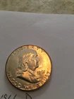 1961 d Franklin half dollar au/bu