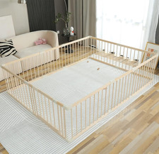 Baby Playpen Play Fence Gate Play Pen Wood Large,Playpens for Babies and Toddler