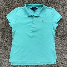 Polo Ralph Lauren Polo Shirt Kids Size M 8-10 Mint Green Short Sleeve Cotton