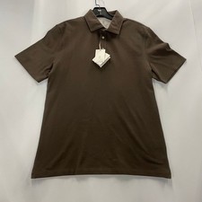 BRUNELLO CUCINELLI Piqu  Polo Shirt Men's Size M Brown