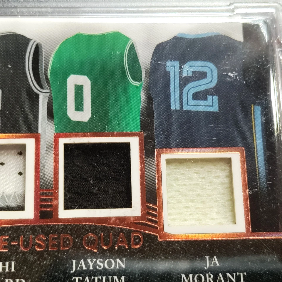 /5 TATUM Morant KAWHI Butler Patch GAME USED Quad PSA 8 2024 Leaf ITG SP Bronze - Image 4 of 4