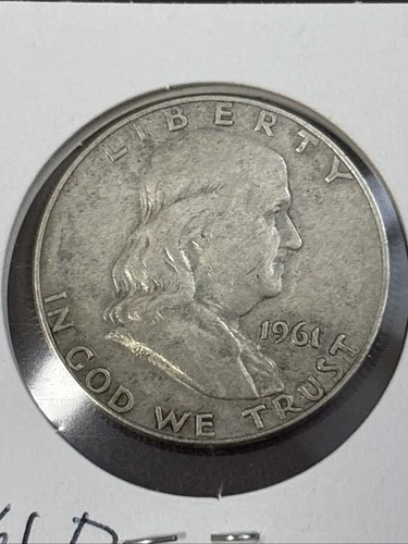 1961-D Silver Benjamin Franklin Half Dollar Coin - 90% Silver - Very Fine