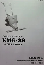 Kinco KMG-38 Walk-Behind Sickle Bar Mower & Engine Owner & Parts ( 2 Manual s