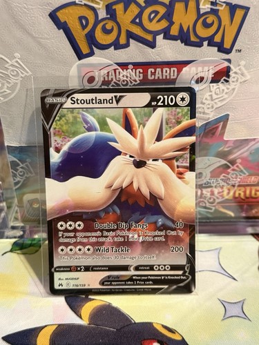 Pokemon Stoutland V 116/159 Crown Zenith Holo Full Art Ultra Rare HP 210 ENG