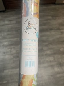 Wrapping Paper - Animals for Baby Theme - 1 unopened roll, Bows & Sparkles Brand