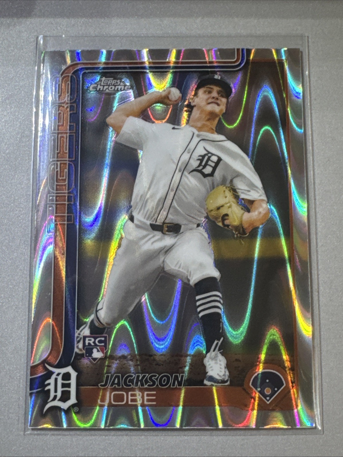 2025 TOPPS CHROME #249 JACKSON JOBE RC ROOKIE RAYWAVE REFRACTOR ⚾️⚾️⚾️