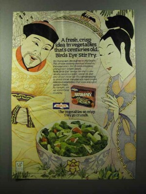 1979 Birds Eye Stir Fry Frozen Vegetables Ad - Crisp!