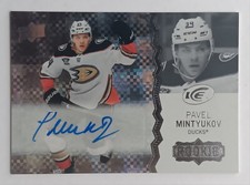 2023-24 UD Ice White Snowflake Rookie Auto SP Pavel Mintyukov Anaheim Ducks RC 