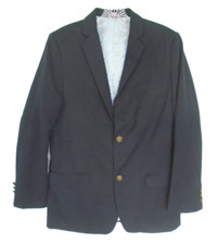Tommy Hilfiger Boys Suit Jacket Gold Buttons Navy Blue Size 18