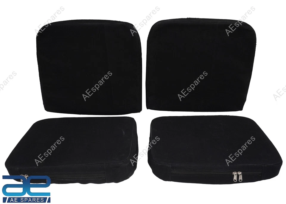 2 Seat Covers with Foam & Cargo Pockets For Jeeps Willys CJ2A CJ3A CJ3B M38 S2u - Image 4 of 4