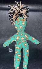 Classic Dammit Doll Button Eyes And Brown/Black Yarn Hair