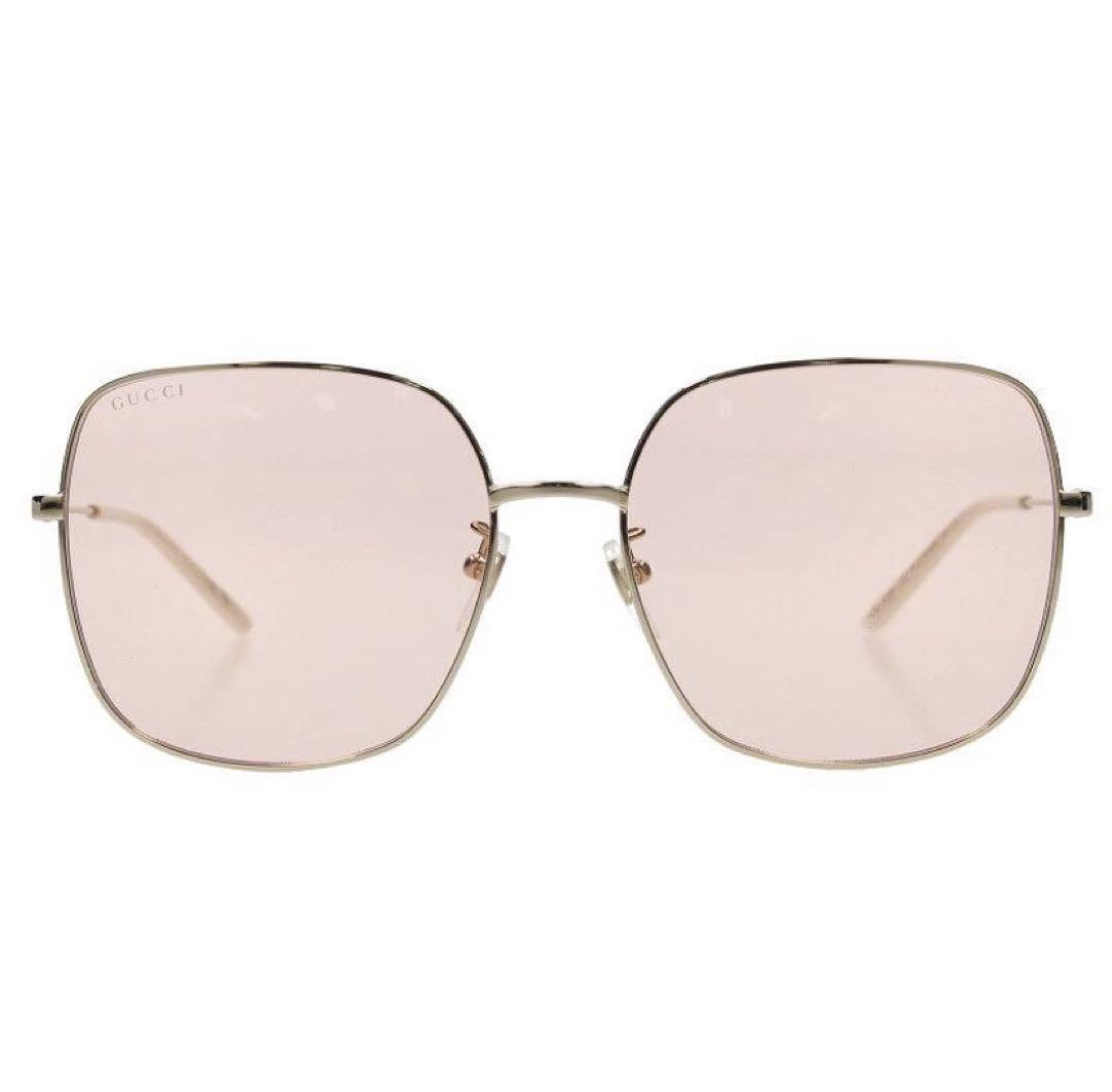 GUCCI GG1195SK Gold Frame Sunglasses Lens Orange Width 14.3cm 