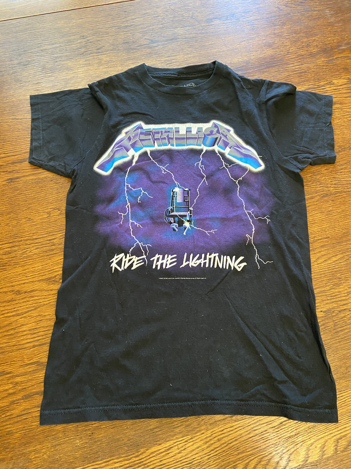 Metallica Ride The Lightning 2007 Graphic Shirt Sz S Gem