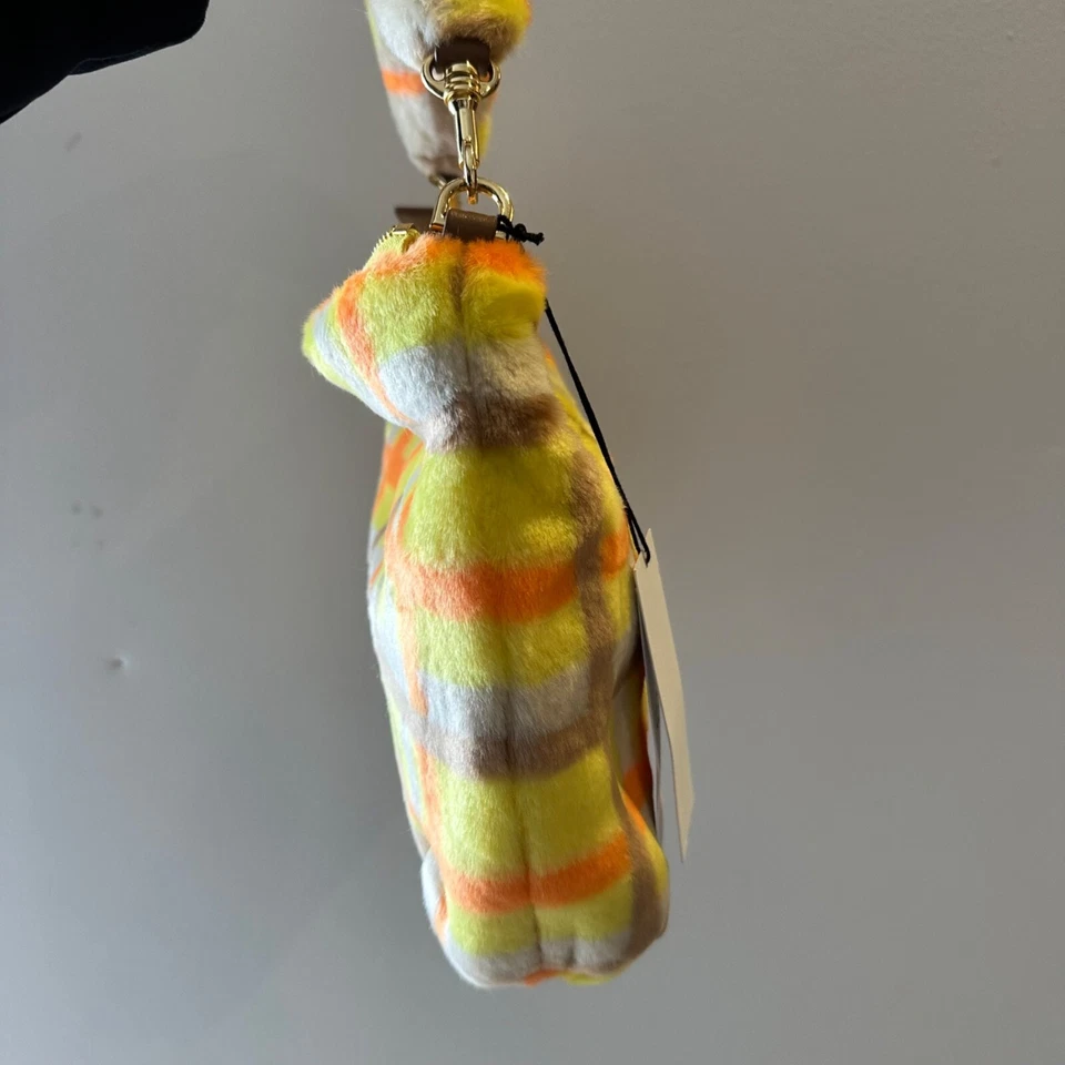 全新带标签 UGG 澳大利亚柔软复古格子黄色手提包 Y2K 中号 Preppy Chic Duffy — 第 4/4 张图片