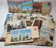 VTG Lot 40 Used & Unused Postcards & 5 Postcard Booklets (used dates 1935-1965)
