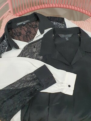 silk lace shirt long sleeve lot 2 in bulk Forever new Basement collection