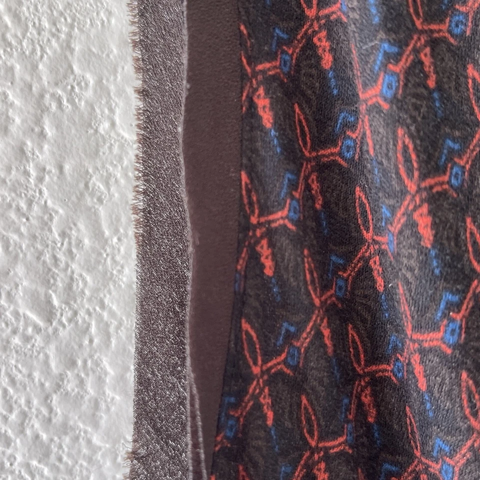 Vestido Simply Vera Wang con lazo trasero XL drapeado estampado sin mangas pañuelo dobladillo Foto 4 de 4