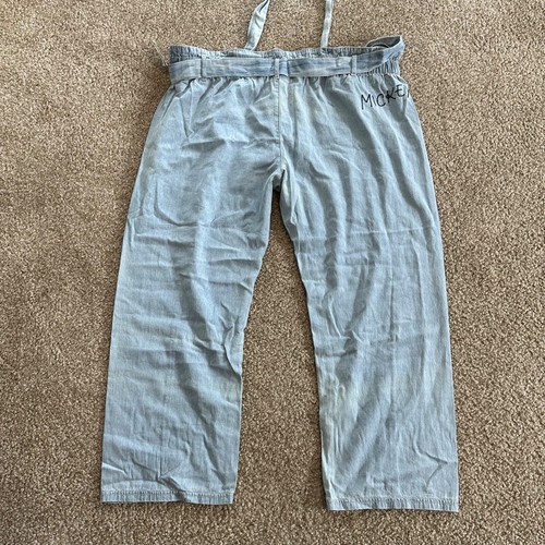 Vintage Disney Mickey Mouse Jeans Pants Capri Light Wash Denim Junk Food Size XL - Picture 2 of 9