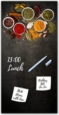 Memoboard Spice Bowls L 30 x 60 cm - Magnettafel aus Glas - Küche Esszimmer