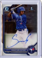2022 Bowman Chrome Sebastian Espino 1st Prospect Auto Autograph TOR Blue Jays