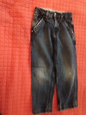 Boys Levi's Carpenter Blue Jeans 7X slim Elastic Waist Adjust - Pre-Owned
