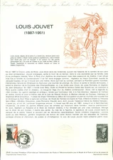 FRANCE SCOTT # B533 FIRST DAY SOUVENIR PAGE, 1981, LOUIS JOUVET, GREAT PRICE!