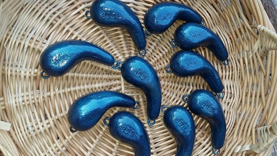 Norwegenblei Lack 200 300 400 475 500 600 800 g 1- 2 Ösen Schleppblei Nierenblei - Bild 3 von 4