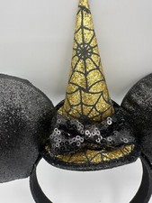 2024 Disney Halloween Minnie Mouse Ears Headband Limited Edit. Sparkle Witch