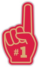 San Francisco 49ers Number One NFL Sport Car Bumper Sticker Decal ''SIZES''