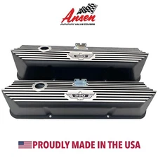 Ford FE 390 Thunderbird Eagle Outline Tall Valve Covers - Black - Ansen USA
