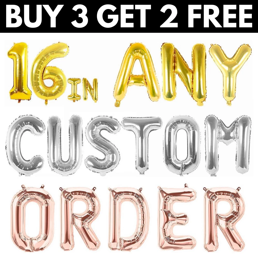 Order 2024 letter balloons