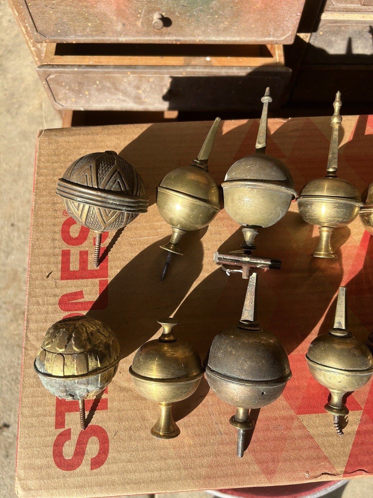 antique brass clock finials eBay