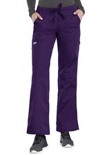 Eggplant Cherokee Scrubs Workwear Low Rise Drawstring Cargo Pant 4020 EGGW