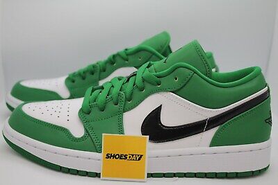 Air Jordan 1 Low Pine Green Black White 301 Mens Ebay