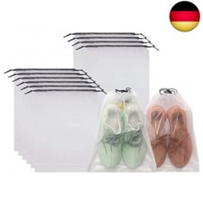 FunYoung 10x Schuhbeutel mit Zugband PE Schuhtasche, wasserdichte Kordeltasche,